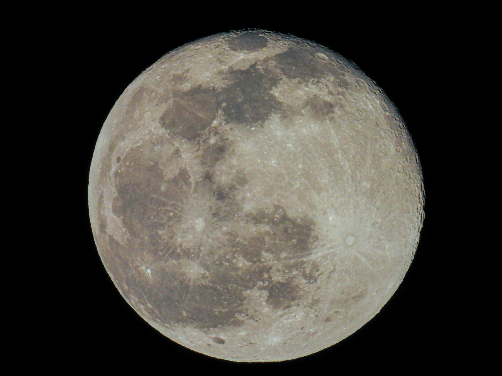 close up of a full moon