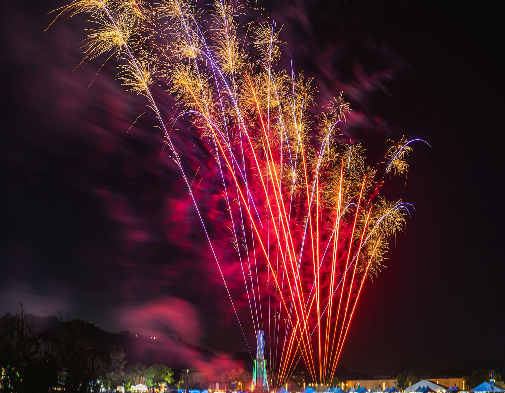 view of colorful fireworks